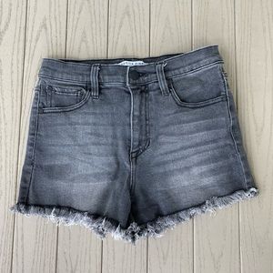 Celebrity Pink Grey Distressed High Rise Shorts
